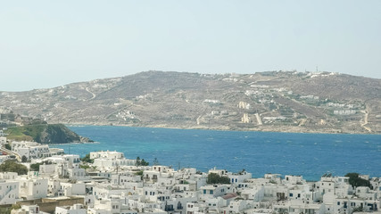 the town of chora on the island of mykonos