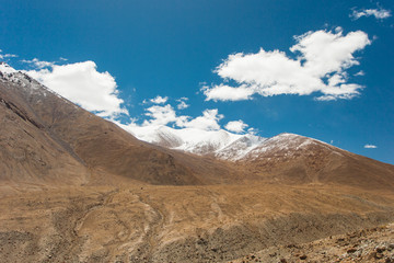 Naklejka na ściany i meble Landscape mountain and sky at Ladakh india