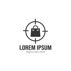 Fototapeta premium Shopping logo template design. Shopping logo with modern frame isolated on white background