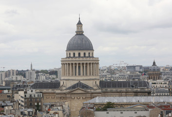 Fototapeta na wymiar historical building called Pantheon with big Dome in Paris Fran