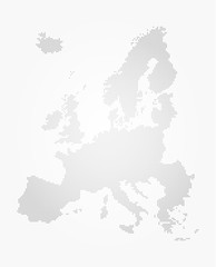 Europe map dot style on gray gradient background . Vector .
