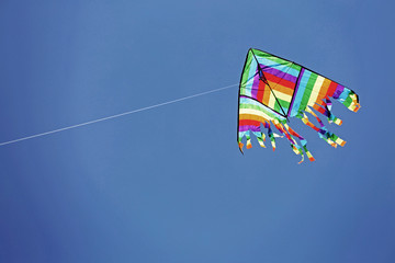 kite on the sky with old toned effect