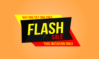 Flash sale, weekend offer, buy one get one free