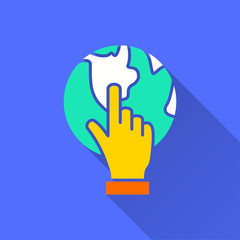 Globe - vector icon for graphic and web design.