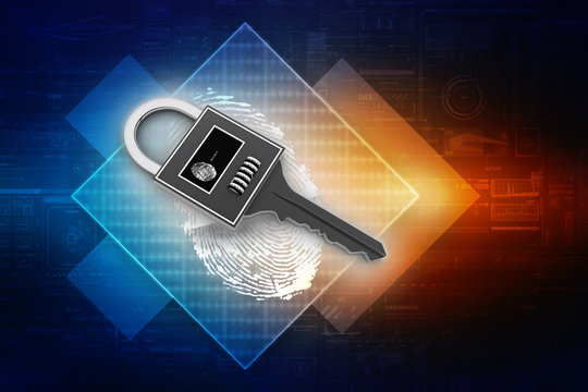 house protection key. 3D illustration