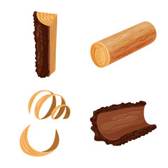 Vector design of signboard  and wood symbol. Set of signboard  and wooden vector icon for stock.