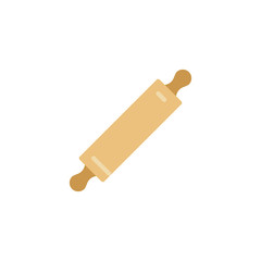 Dough rolling pin flat icon, vector sign, Rolling pin colorful pictogram isolated on white. Symbol, logo illustration. Flat style design