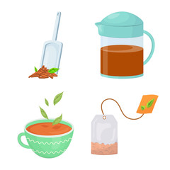 Vector illustration of food and natural  sign. Collection of food and black  vector icon for stock.