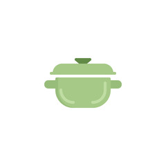 Saucepan flat icon, vector sign, Cooking pot cover colorful pictogram isolated on white. Symbol, logo illustration. Flat style design