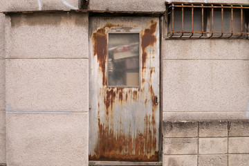 A grunge house door