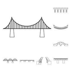 Vector design of sight and connection logo. Collection of sight and construct stock vector illustration.