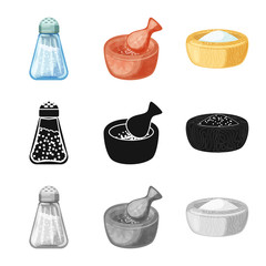 Vector illustration of cooking and sea icon. Set of cooking and baking   stock symbol for web.