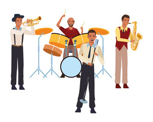 Fototapeta premium musician playing in a band