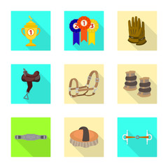 Vector design of track and racing  logo. Collection of track and riding stock vector illustration.