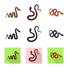 Vector illustration of mammal and danger logo. Collection of mammal and medicine vector icon for stock.