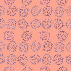 hand drawn pink seamless pattern. vector illustration