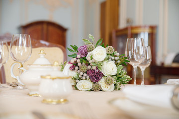 wedding bouquet on the table