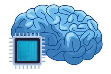 brain with a microchip