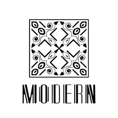 Vector logo design template concept in modern art deco style. Emblem for fashion, beauty and jewelry industry