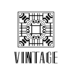 Beautiful emblem, badge for template logo in modern art deco style