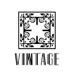 Vector geometric modern art deco style logo decoration