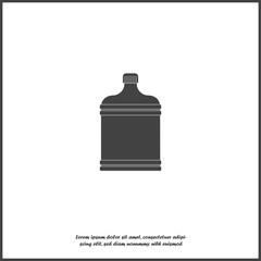 Vector icon big water bottle on white isolated background.