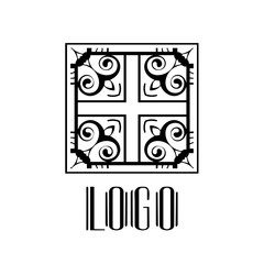 Obraz premium Vintage ornamental retro modern art deco logo template for design