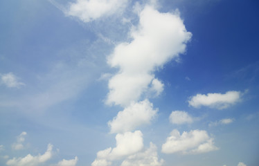 natural background of bright blue sky and clouds