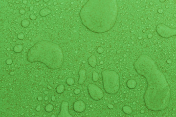 water drops on green