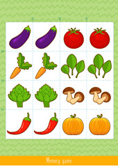 Memory Game for Kids. Educational children game