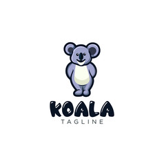 Animal Koala Logo Design Template Emblem. Save the koala logo design Mascot Vector Stock
