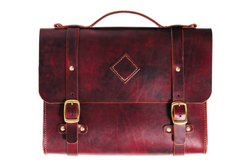 Bag red color on a white background, isolated