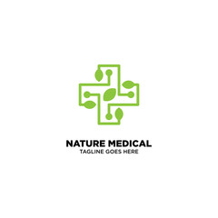 Obraz premium Nature Medical logo template, vector illustration - Vector