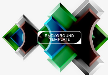 Geometrical 3d shapes background