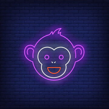 Monkey Face Neon Sign