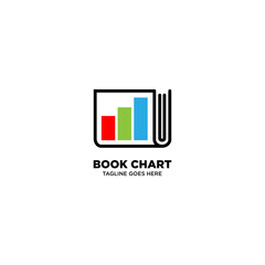Book Chart logo template, vector illustration - Vector