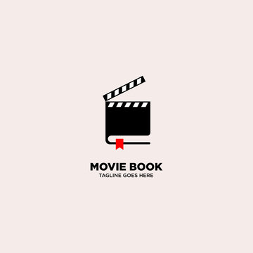 Movie Book logo template, vector illustration - Vector
