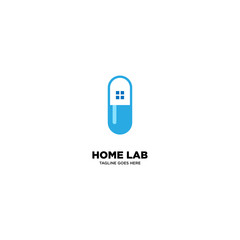 Home Lab logo template, vector illustration - Vector