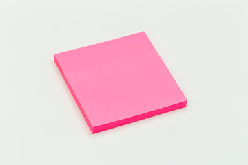 colour  paper stick note on a white background