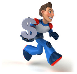 Super modern superhero - 3D Illustration