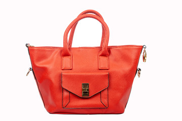 Red Handbag white background