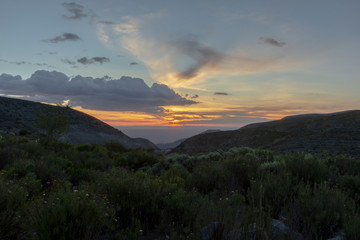 Atardecer en la montaña