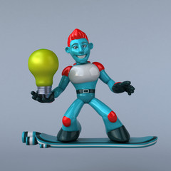 Red Robot - 3D Illustration