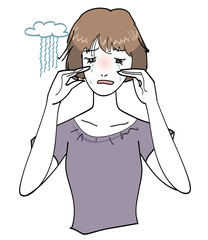 泣く女性