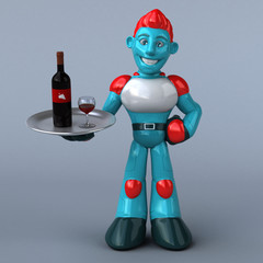 Red Robot - 3D Illustration