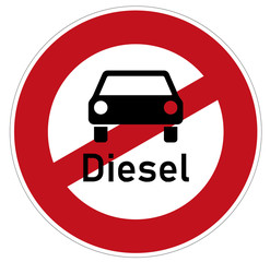 German Traffic Sign "dieselfahrverbot"