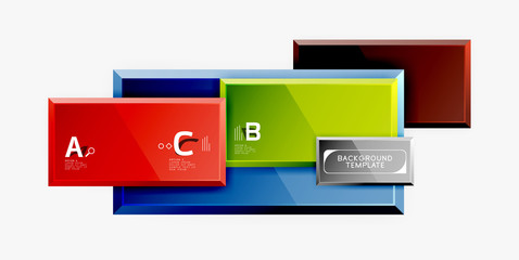Fototapeta premium Abstract square composition for background, banner or logo
