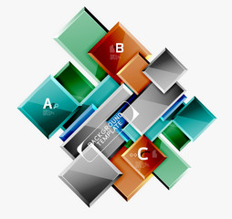 Abstract square composition for background, banner or logo