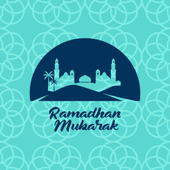 Obraz premium Ramadan mubarak beautiful greeting card, template for menu, invitation, poster, banner, card for the celebration of Muslim community festival - Vector 