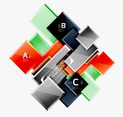 Minimal square banner abstract background